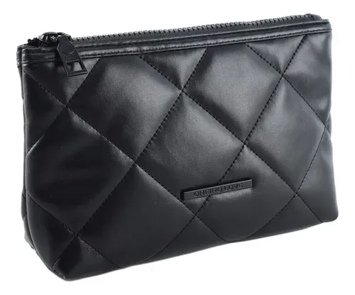 Neceser Oreiro Love Tipo Estuche Ideal Para Viaje Maquillaje Negro Lisa