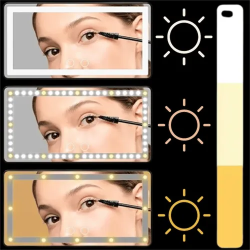Espejo De Maquillaje Con Luz Led 2024, 3 Tonos, Modelo 7002