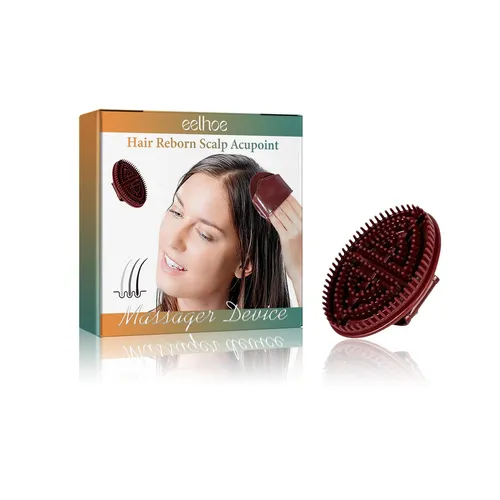 Cepillo De Masaje Para Espesar El Cabello Eelhoe Burgundy