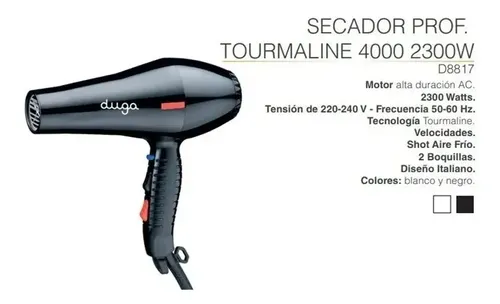 Secador De Pelo Duga Tourmaline 4000 2300w