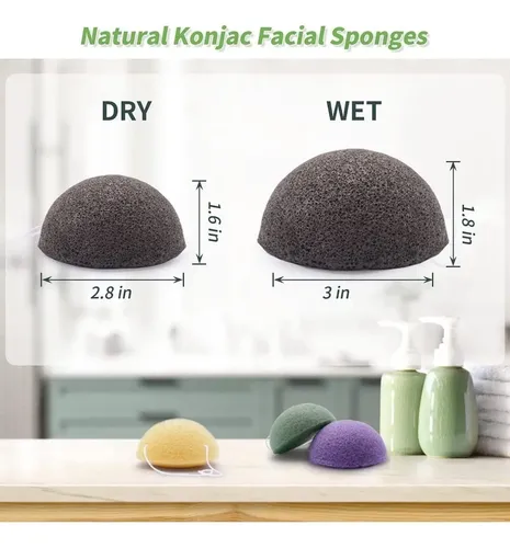 Set De 6 Esponjas De Konjac Dys Farm Para Limpieza Facial
