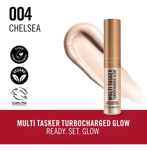 Iluminador Líquido Multitasker Turbocharged Glow 10ml Rimmel