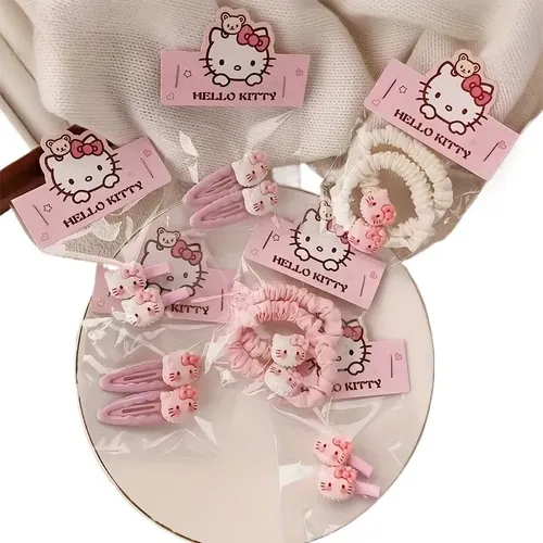 Juego 12 Accesorios Cabello Hello Kitty