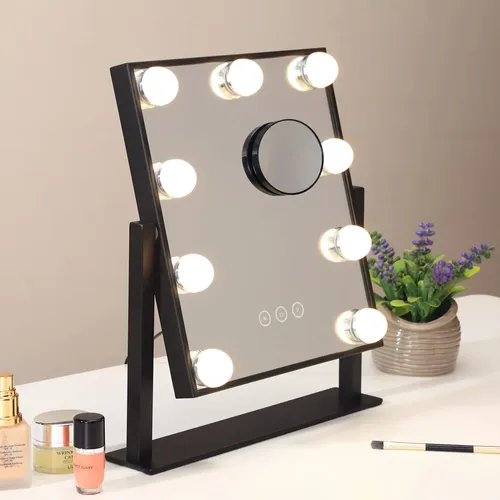 Espejo De Maquillaje Nusvan Con 9 Luces Led Regulables
