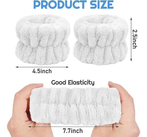 Pulsera De Microfibra Para Lavado De Cara (blanca)