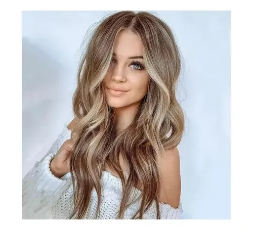 Ombré Larga Ondulada, Elegante Y Versátilpeluca