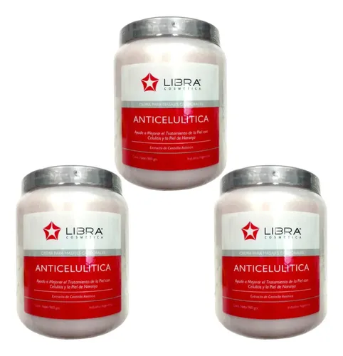 3 Crema Para Masajes Anticelulitica 980gr. – Libra Cosmetica Fragancia Suave