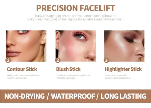 Kit De Iluminador Y Colorete Makeup Contour Stick Sumeitang,