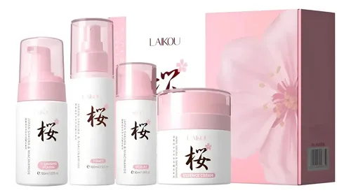 Set De Cuidado Facial Sakura Laikou Pro Japón 4pzas