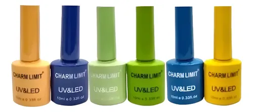 Kit Semipermanentes Charm Limit 10ml Cabina Esmaltes Uñas X6