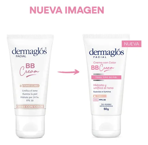 Dermaglos Facial Crema Bb Cream Tono Claro Fps 30 50g