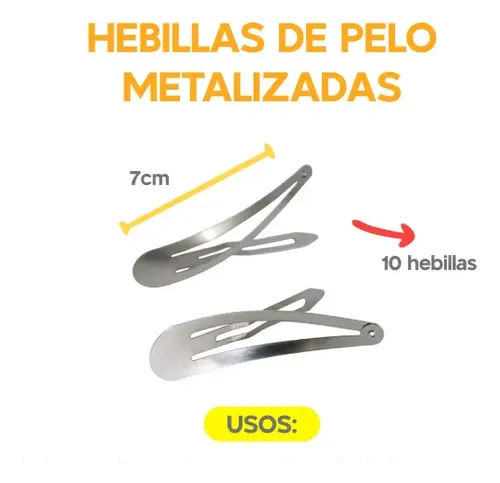 Blíster X10 Hebillas Tic Tac Para El Cabello Pelo Mayorista