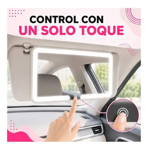 Espejo Luz Led Ajustable Para Visera De Coche Usb Ajustable
