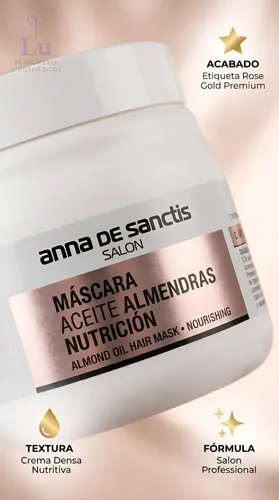 Máscara Capilar Nutritiva Aceite De Almendras Nutritiva 500g
