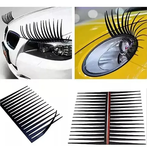Y. 2 Pares De Pegatinas De Pestañas Para Faros De Coche