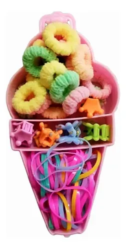 10 Set De Colitas Y Broches Para El Pelo- Infantil-souvenir.