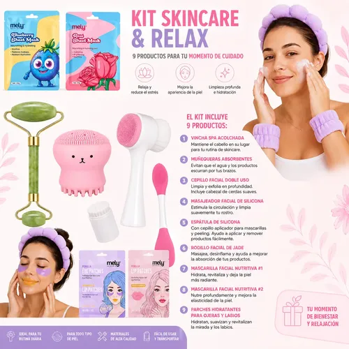 Kit Skincare Facial Mujer Completo Rutina Diaria Box Regalo