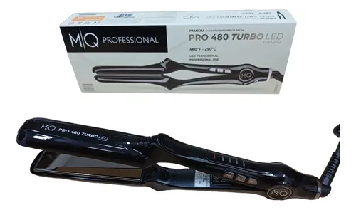 Planchita De Pelo Alisado Mq Professional Mq 480 Turbo Black