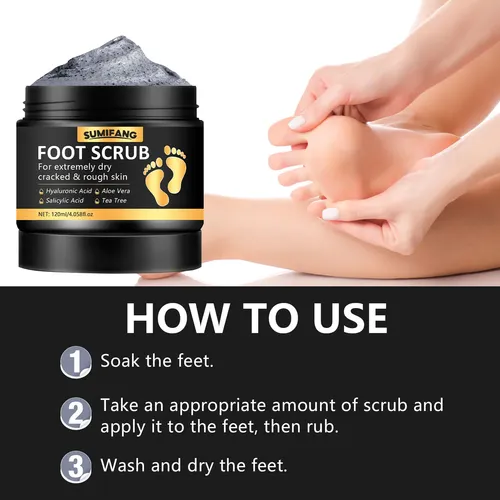 M Exfoliante Suave Para Pies Secos Y Crema Rica Para El W