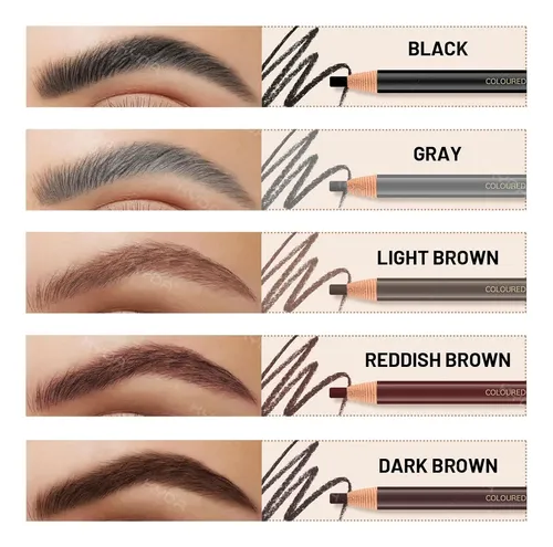Set 6 Lápices Cejas Marrón Impermeables Maquillaje Permane