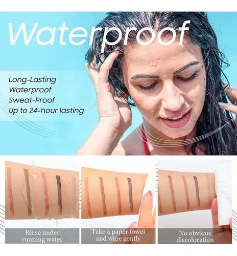 Lápiz De Cejas Microblading Marrón Resistente Al Agua 4 Punt