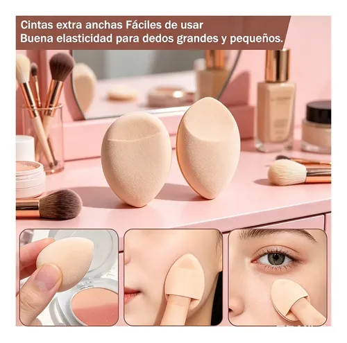 A Esponjas De Maquillaje Polvo Beauty Blender Lila 15pcs .