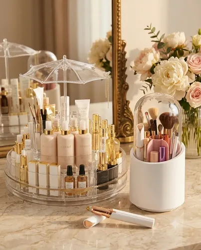 Organizador De Maquillaje Giratorio Set Premium 3 En 1 Warp
