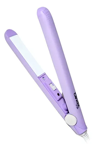 Mini planchita de pelo Dinax lila portátil cerámica viaje flequillo ondulado