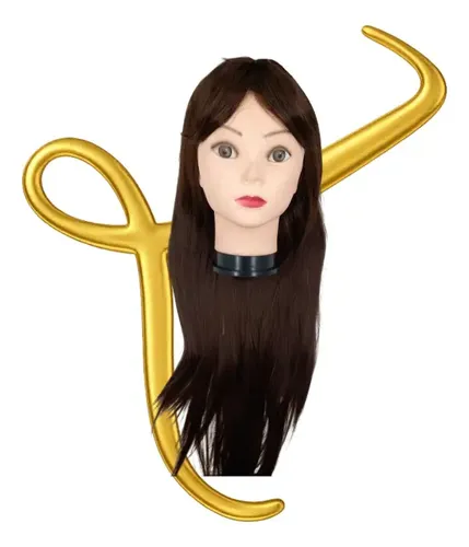Peluca Sintética LUCKY PLUS Lacia con Ondas y Flequillo 70cm Tono 4 Castaño