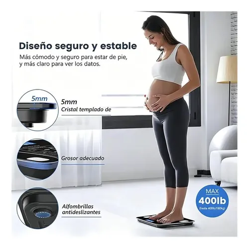 Báscula Inteligente Digital Baño Mide Grasa Muscular Imc Su