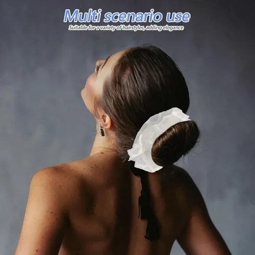 3 Cintas Elásticas Para El Pelo Con Borde De Encaje A Cuadro