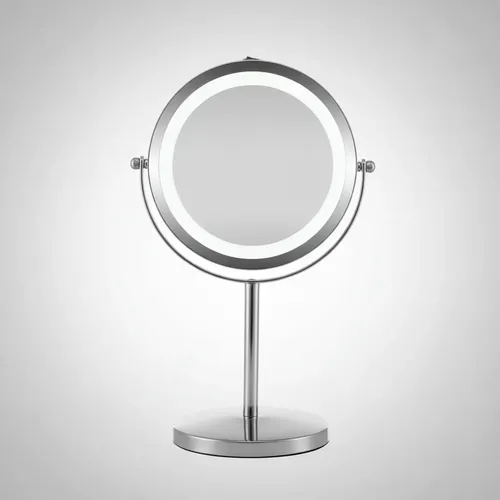 Espejo Aumento 10x Luz Led Mesada Reversible Baño Maquillaje