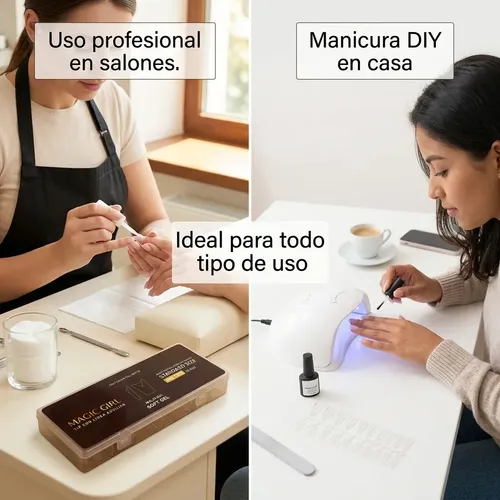Tips Soft Gel Medio Cubrimiento Mate Cuadrado 240 Unidades