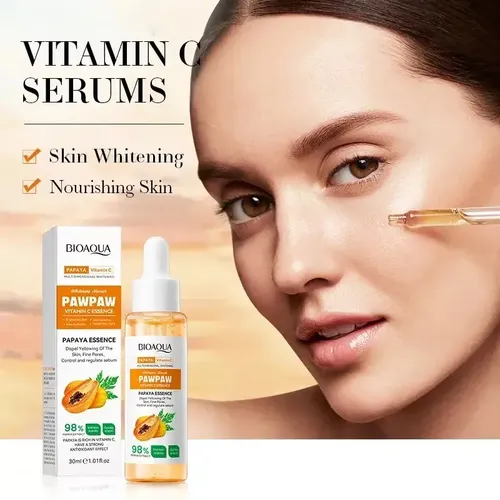 Serum De Papaya Con Vitamina C Bioaqua Manchas Control Grasa Momento De Aplicación Día/noche Tipo De Piel Todo Tipo De Piel