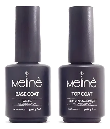 Base Y Top De Meline 15ml Esmaltado Semi Permanente Mvhm