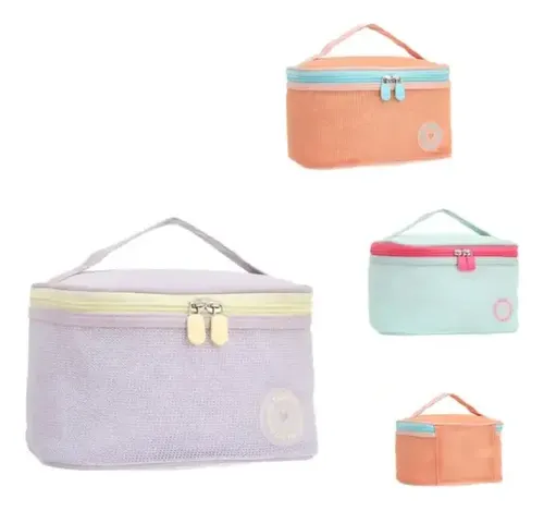 Portacosmeticos Neceser Organizador Viaje Maquillaje Estuche Color Aqua