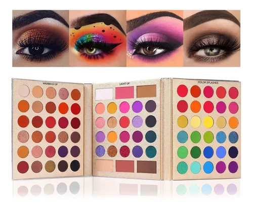 Paleta 86 Sombras Colores Vibrantes Maquillaje Profesional