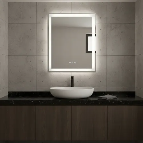 Espejo Led Para Baño 60×80 Desempañador 3 Luces Dimer Touch