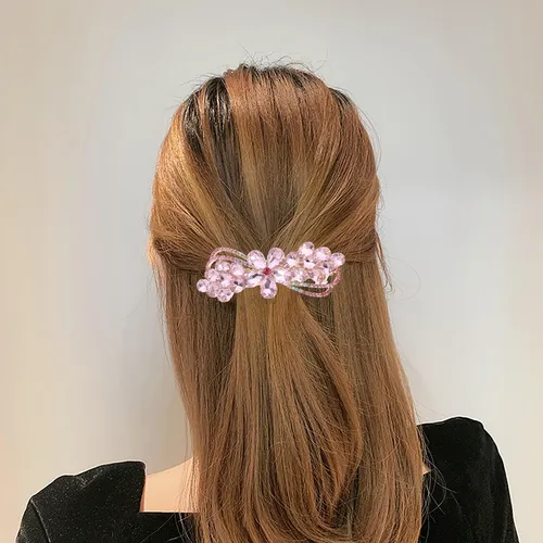 Pinza Para El Pelo Con Strass, Fijación Segura