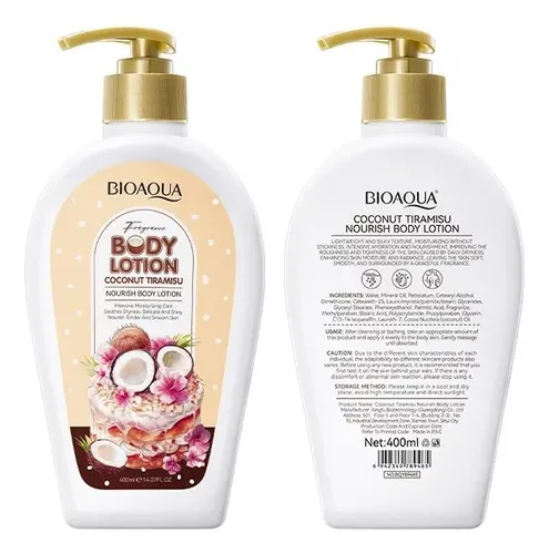 Loción Corporal De Coco Hidratante Nutriente 400 Ml Bioaqua
