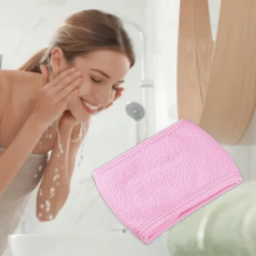 4 Diademas Spa Bandas De Pelo Mujer Baño Rosa