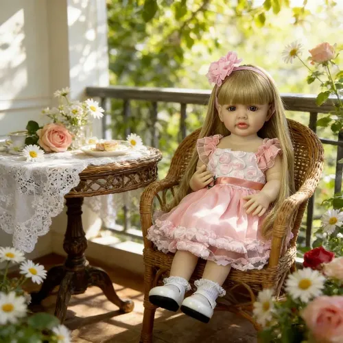 Muñeca De Pelo Largo Bzdoll De 55 Cm Y 22 Pulgadas Con Cuerp
