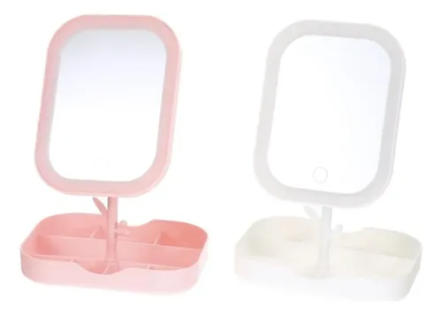 Organizador De Maquillaje Con Espejo Con Luz