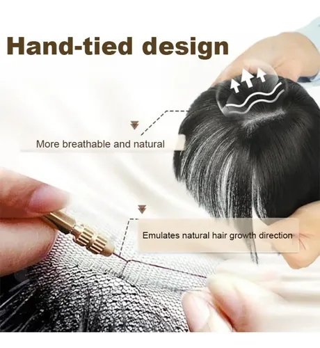 Pieza De Peluca Ms Para Cubrir Cabello Gris Castaño Claro