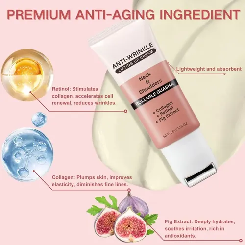 Crema Reafirmante Para El Cuello Con Rodillo, Loción Corpora