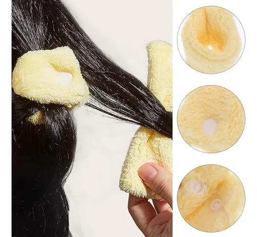 Rizadores De Pelo Para Mujer, 6 Unidades, Con Forro Polar Co