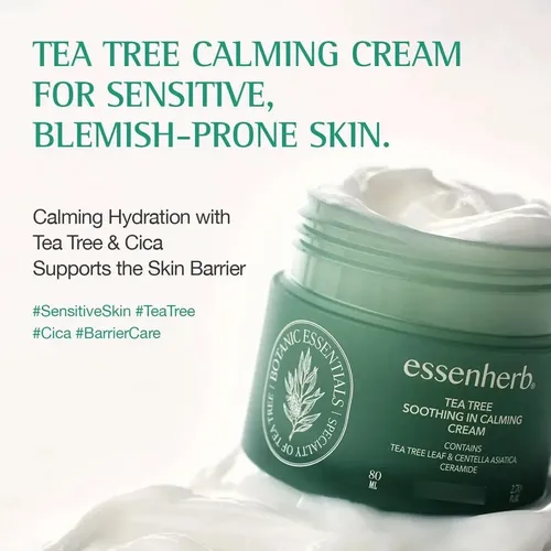 Essenherb Tea Tree Calming Cream For Acne-prone & Sensitive