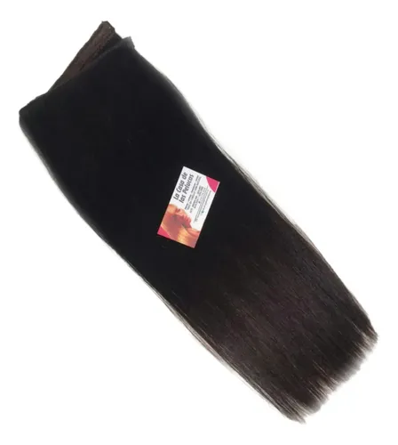 Cortina De Cabello Natural 60cm De Largo 1 Metro Pelo Oscuro