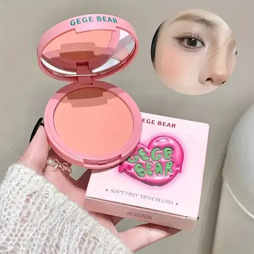 Rubor Blush Compacto Gege Bear Acabado Natural Suave Tono del maquillaje 02