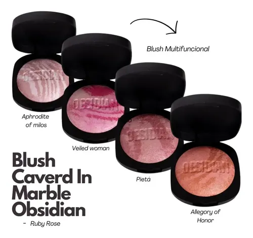 Rubor Multifuncional Carved In Marmol Obsidian – Ruby Rose
